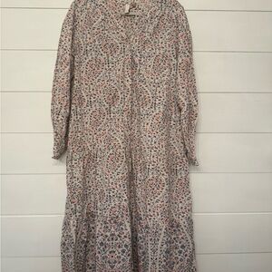 Anthropologie Pilcro Multicolor Paisley Long Sleeve Dress